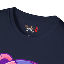 Load image into Gallery viewer, Patchy Pink Heart Teddy Bear Unisex Softstyle T-Shirt