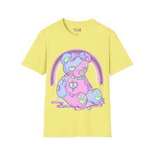 Load image into Gallery viewer, Pastel Pink & Blue Teddy Bear T-shirt