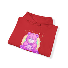 Load image into Gallery viewer, Purple Stitches Teddy Bear Hoodie