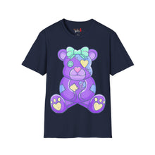 Load image into Gallery viewer, Purple Heart Eye Teddy Bear T-shirt