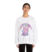 Load image into Gallery viewer, Green Heart Eye Teddy Bear Sweatshirt
