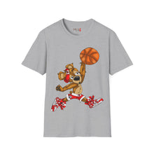 Load image into Gallery viewer, Dunking Hooper Teddy Bear Unisex Softstyle T-Shirt