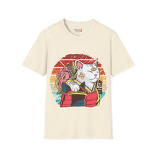 Load image into Gallery viewer, Bandaged Samurai Cat Unisex Softstyle T-Shirt