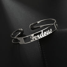 Load image into Gallery viewer, Customized Name Bracelet Personalized Custom Bangles Stainless Steel Jewelry
