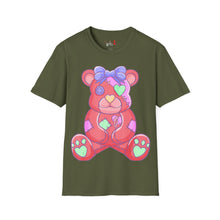 Load image into Gallery viewer, Orange Heart Eye Teddy Bear T-shirt