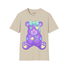 Load image into Gallery viewer, Purple Heart Eye Teddy Bear T-shirt
