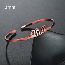 Load image into Gallery viewer, Customized Name Bracelet Personalized Custom Bangles Stainless Steel Jewelry