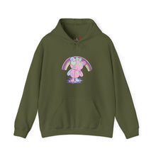 Load image into Gallery viewer, Green Heart Eye Teddy Bear Hoodie