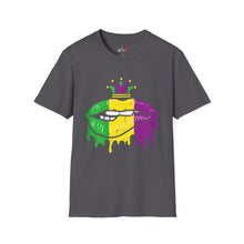Load image into Gallery viewer, Mardi Gras Lips Unisex Softstyle T-Shirt