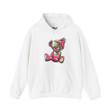 Load image into Gallery viewer, Pink & Green Patched Teddy Bear Hoodie
