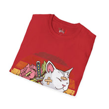Load image into Gallery viewer, Bandaged Samurai Cat Unisex Softstyle T-Shirt