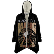 Load image into Gallery viewer, Black Nurse Magic Microfleece Cloak