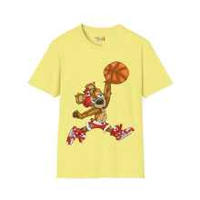 Load image into Gallery viewer, Dunking Hooper Teddy Bear Unisex Softstyle T-Shirt