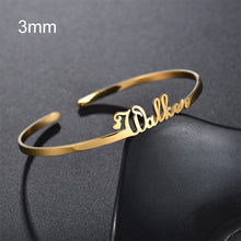Load image into Gallery viewer, Customized Name Bracelet Personalized Custom Bangles Stainless Steel Jewelry