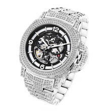 Load image into Gallery viewer, Men's Full Diamond Luminous Hollow Out Bottom Mechanical Watch