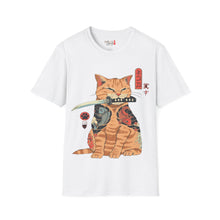 Load image into Gallery viewer, Samurai Kitty Unisex Softstyle T-Shirt