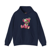 Load image into Gallery viewer, Pink & Green Patched Teddy Bear Hoodie