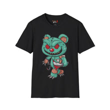 Load image into Gallery viewer, Evil Patched Teddy Bear Unisex Softstyle T-Shirt