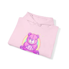 Load image into Gallery viewer, Purple Stitches Teddy Bear Hoodie