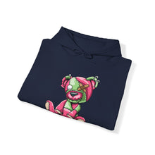 Load image into Gallery viewer, Pink & Green Patched Teddy Bear Hoodie