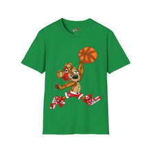 Load image into Gallery viewer, Dunking Hooper Teddy Bear Unisex Softstyle T-Shirt
