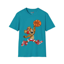 Load image into Gallery viewer, Dunking Hooper Teddy Bear Unisex Softstyle T-Shirt