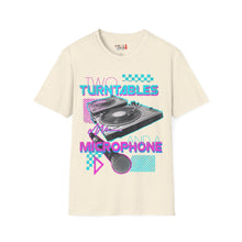 Load image into Gallery viewer, Two Turntables and a Microphone Unisex Softstyle T-Shirt