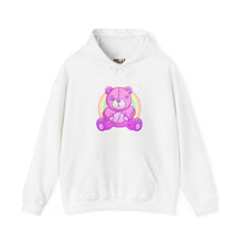 Load image into Gallery viewer, Purple Stitches Teddy Bear Hoodie