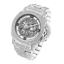 Load image into Gallery viewer, Men's Full Diamond Luminous Hollow Out Bottom Mechanical Watch
