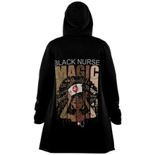 Load image into Gallery viewer, Black Nurse Magic Microfleece Cloak
