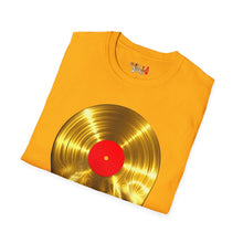 Load image into Gallery viewer, Melting Gold Record Unisex Softstyle T-Shirt