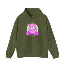Load image into Gallery viewer, Purple Stitches Teddy Bear Hoodie
