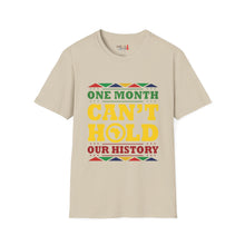 Load image into Gallery viewer, One Month Can't Hold Our History Unisex Softstyle T-Shirt