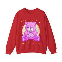 Load image into Gallery viewer, Purple Stitches Teddy Bear Sweatshirt