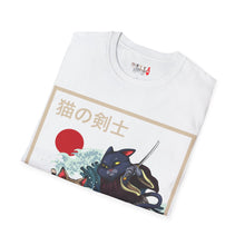 Load image into Gallery viewer, Dueling Samurai Cats Unisex Softstyle T-Shirt