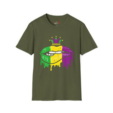 Load image into Gallery viewer, Mardi Gras Lips Unisex Softstyle T-Shirt
