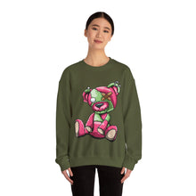 Load image into Gallery viewer, Pink & Green Patched Teddy Bear Sweatshirt