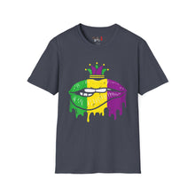 Load image into Gallery viewer, Mardi Gras Lips Unisex Softstyle T-Shirt