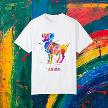 Load image into Gallery viewer, Aries Watercolor Unisex Garment-Dyed T-shirt