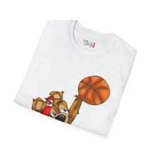 Load image into Gallery viewer, Dunking Hooper Teddy Bear Unisex Softstyle T-Shirt