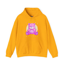 Load image into Gallery viewer, Purple Stitches Teddy Bear Hoodie