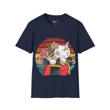 Load image into Gallery viewer, Bandaged Samurai Cat Unisex Softstyle T-Shirt