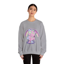 Load image into Gallery viewer, Green Heart Eye Teddy Bear Sweatshirt