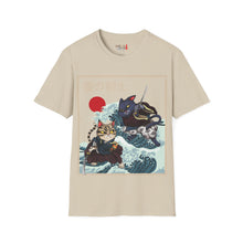 Load image into Gallery viewer, Dueling Samurai Cats Unisex Softstyle T-Shirt