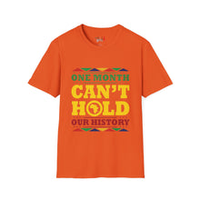 Load image into Gallery viewer, One Month Can't Hold Our History Unisex Softstyle T-Shirt