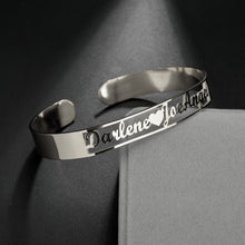 Load image into Gallery viewer, Customized Name Bracelet Personalized Custom Bangles Stainless Steel Jewelry