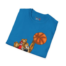 Load image into Gallery viewer, Dunking Hooper Teddy Bear Unisex Softstyle T-Shirt