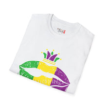 Load image into Gallery viewer, Mardi Gras Lips Unisex Softstyle T-Shirt