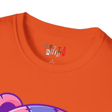 Load image into Gallery viewer, Patchy Pink Heart Teddy Bear Unisex Softstyle T-Shirt