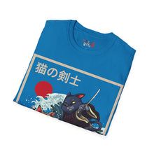 Load image into Gallery viewer, Dueling Samurai Cats Unisex Softstyle T-Shirt